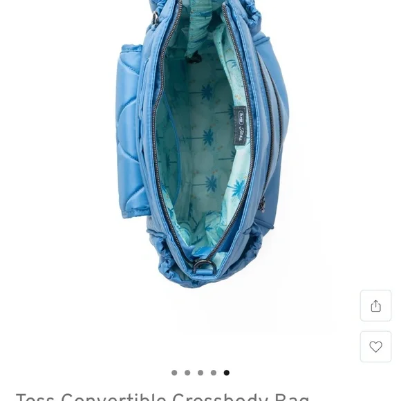 Lug Toss~Coastal Blue💙💙~Convertible Crossbody Tote Bag~NWOT - Picture 5 of 6